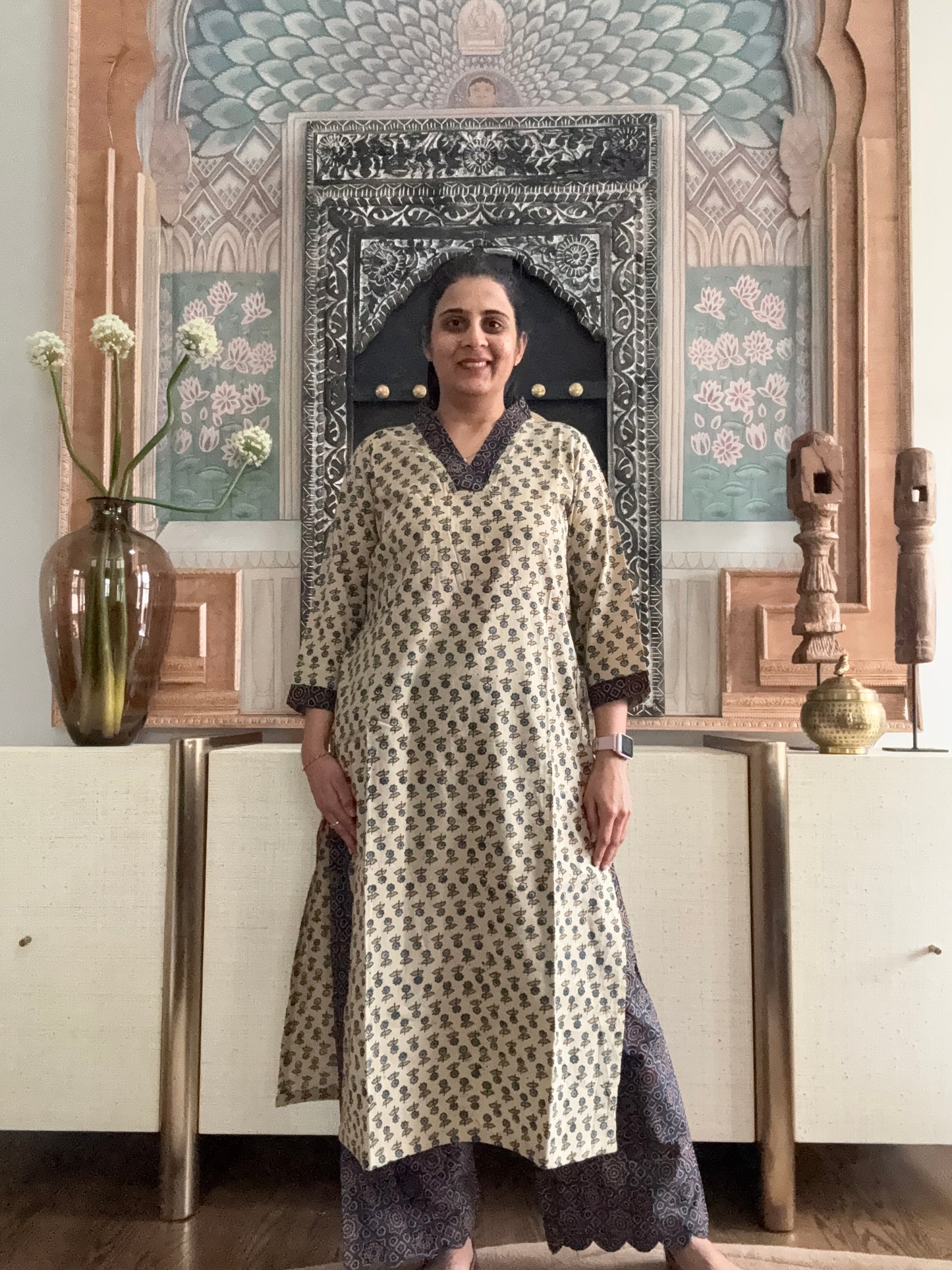 Size 40 - Ajarakh Kurta - Pant Set