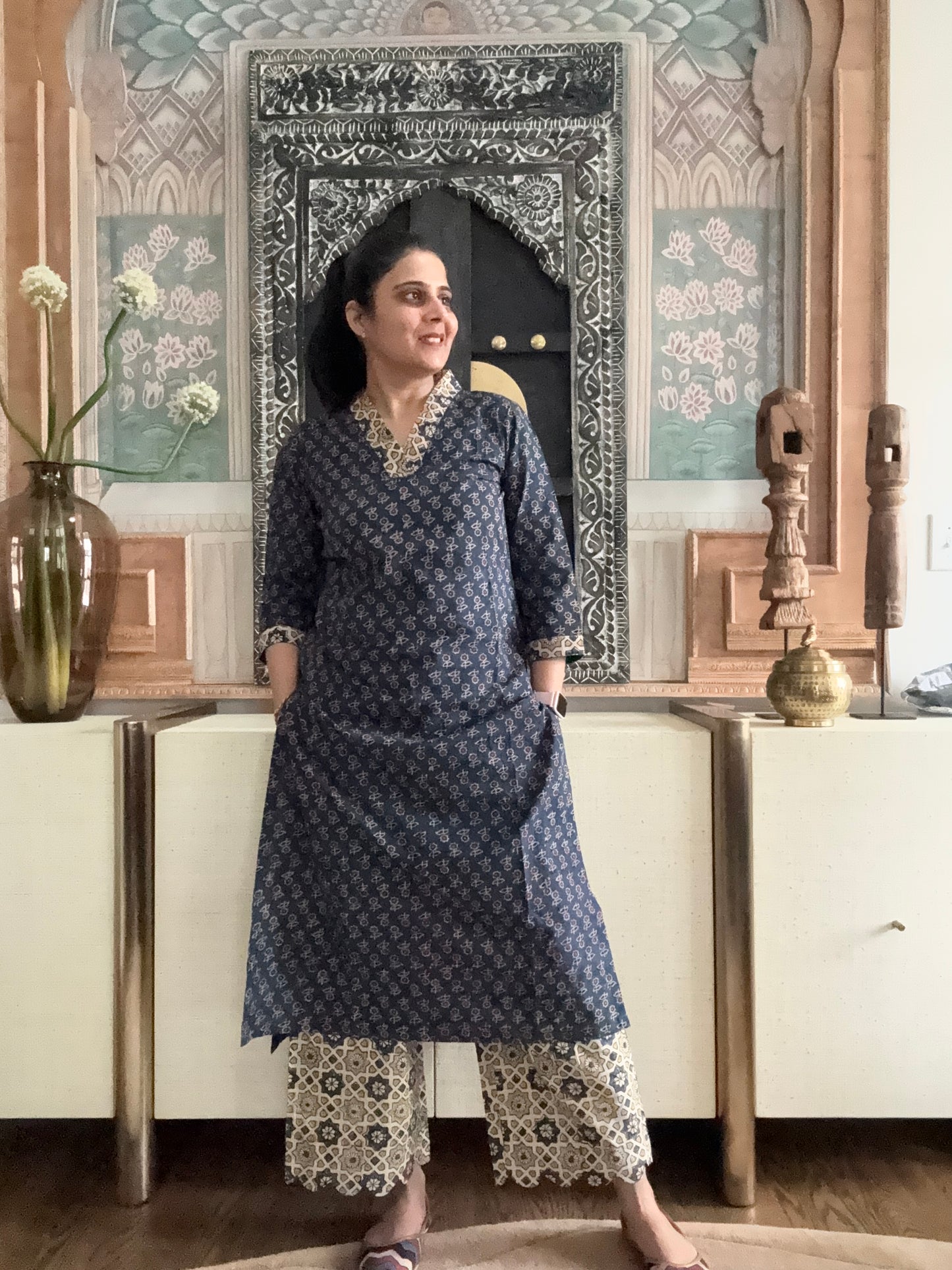 Size 36 - Ajarakh Kurta - Pant Set