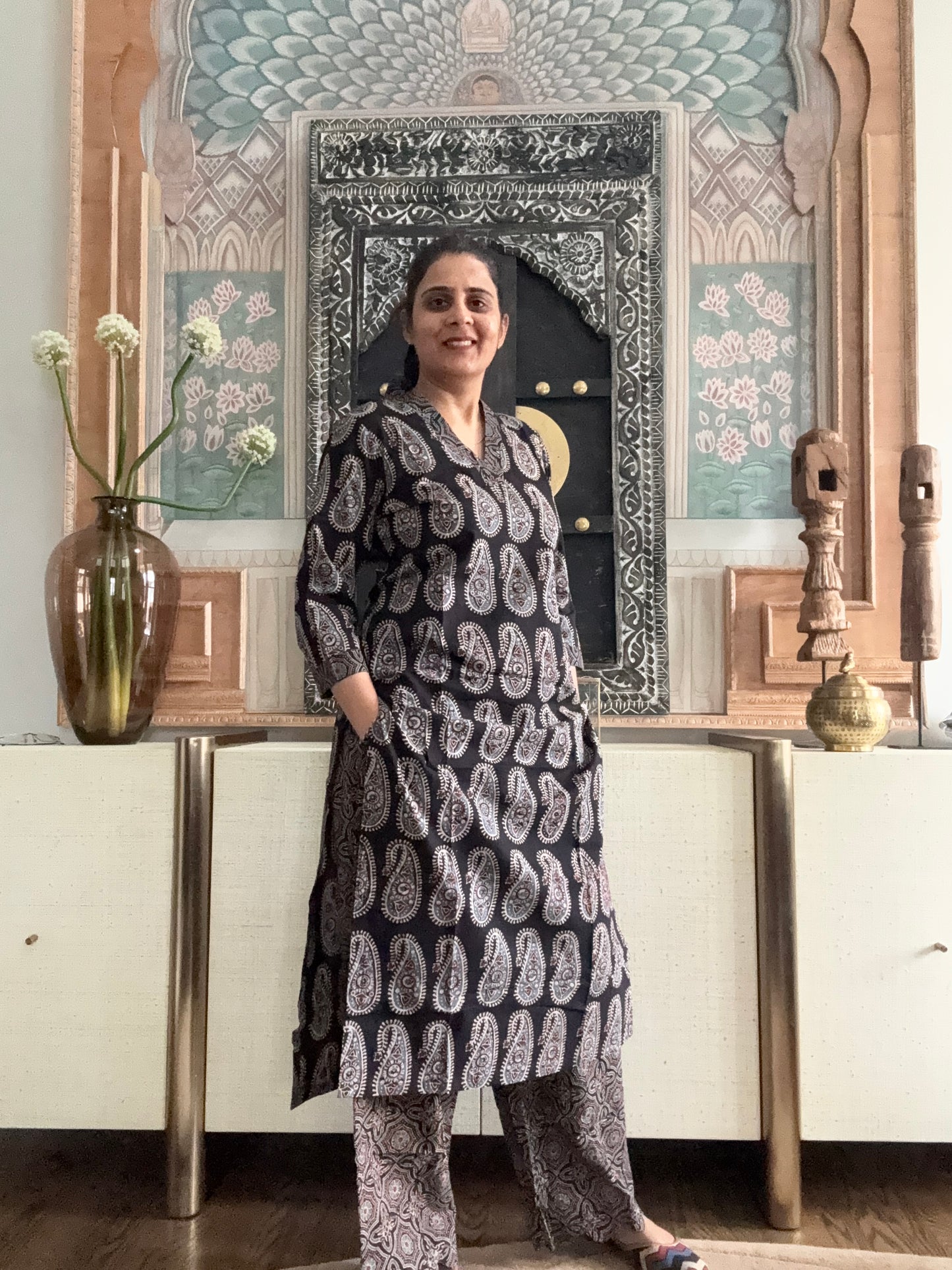 Size 36 - Ajarakh Kurta - Pant Set