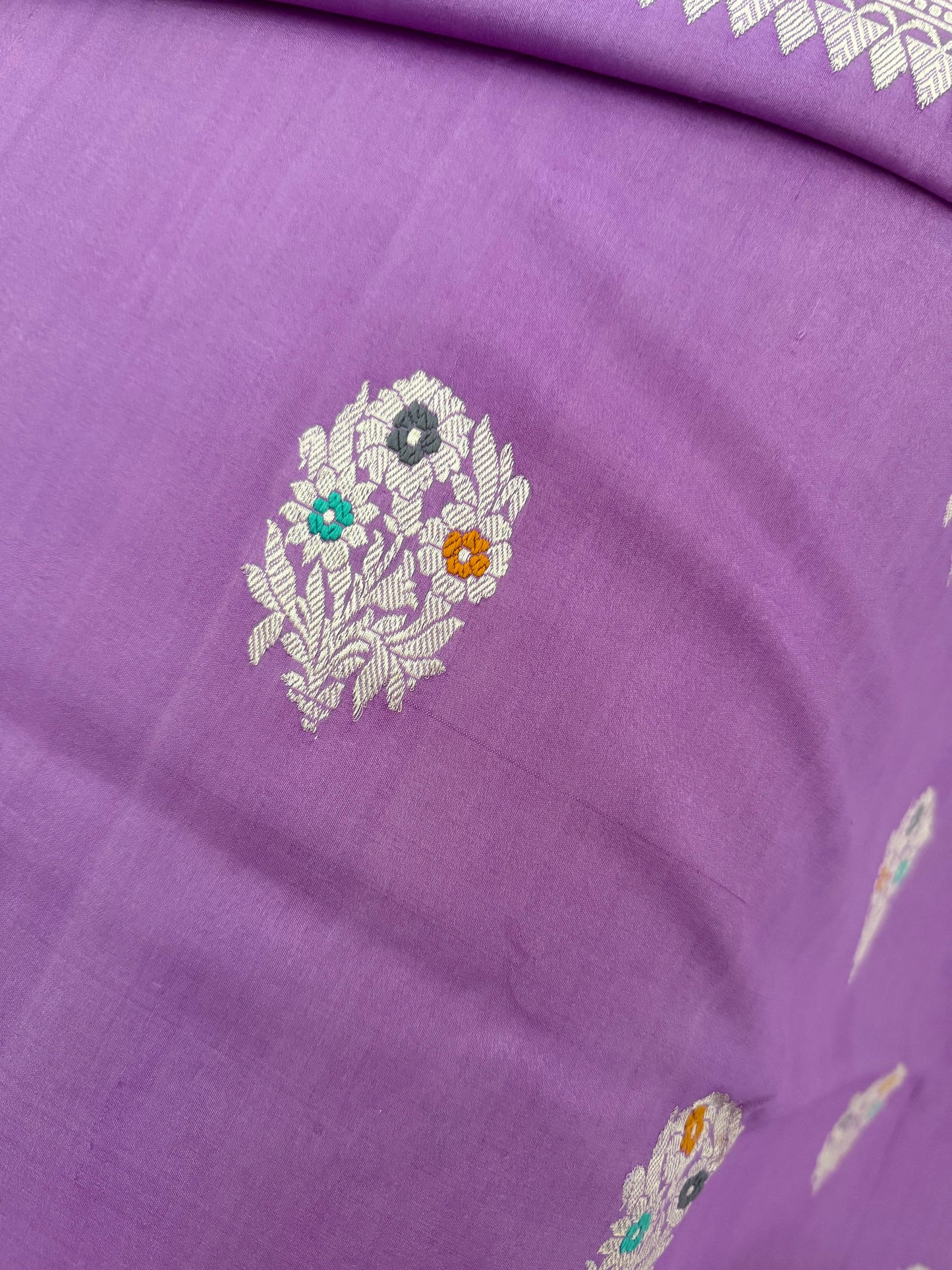 Kaduwa butta Tusser Banarasi Saree - Lavender