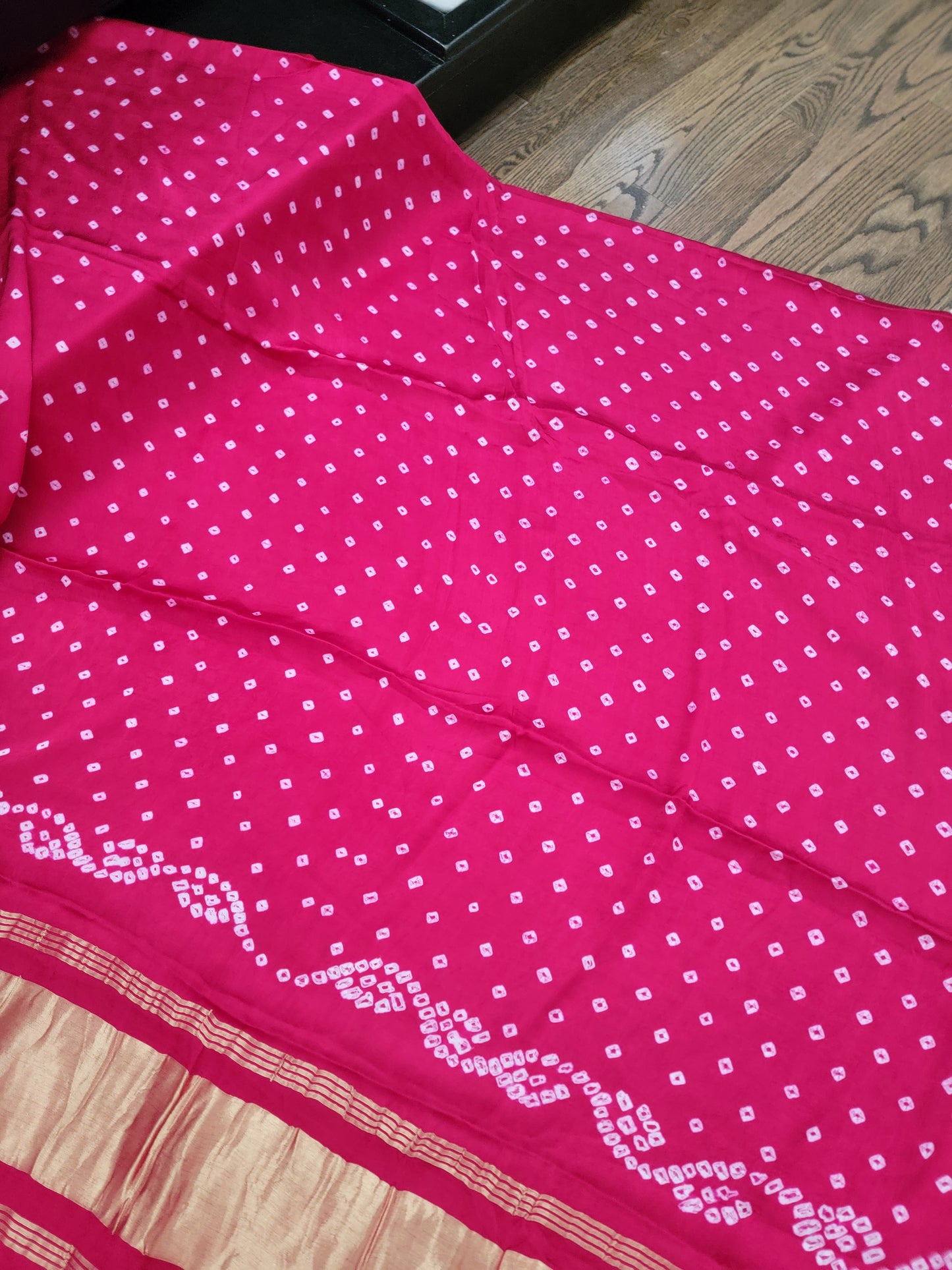 Bandhej Dupatta on Gaji Silk