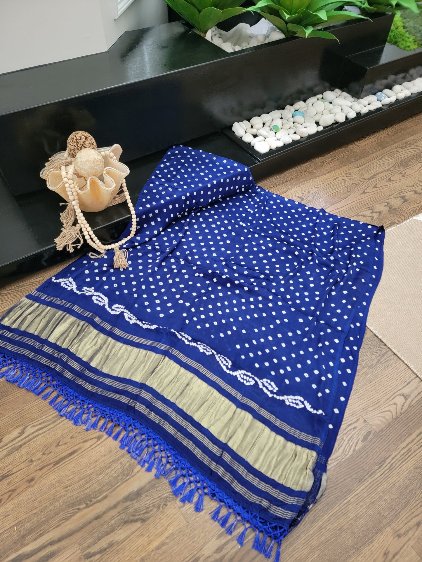 Bandhej Dupatta on Gaji Silk