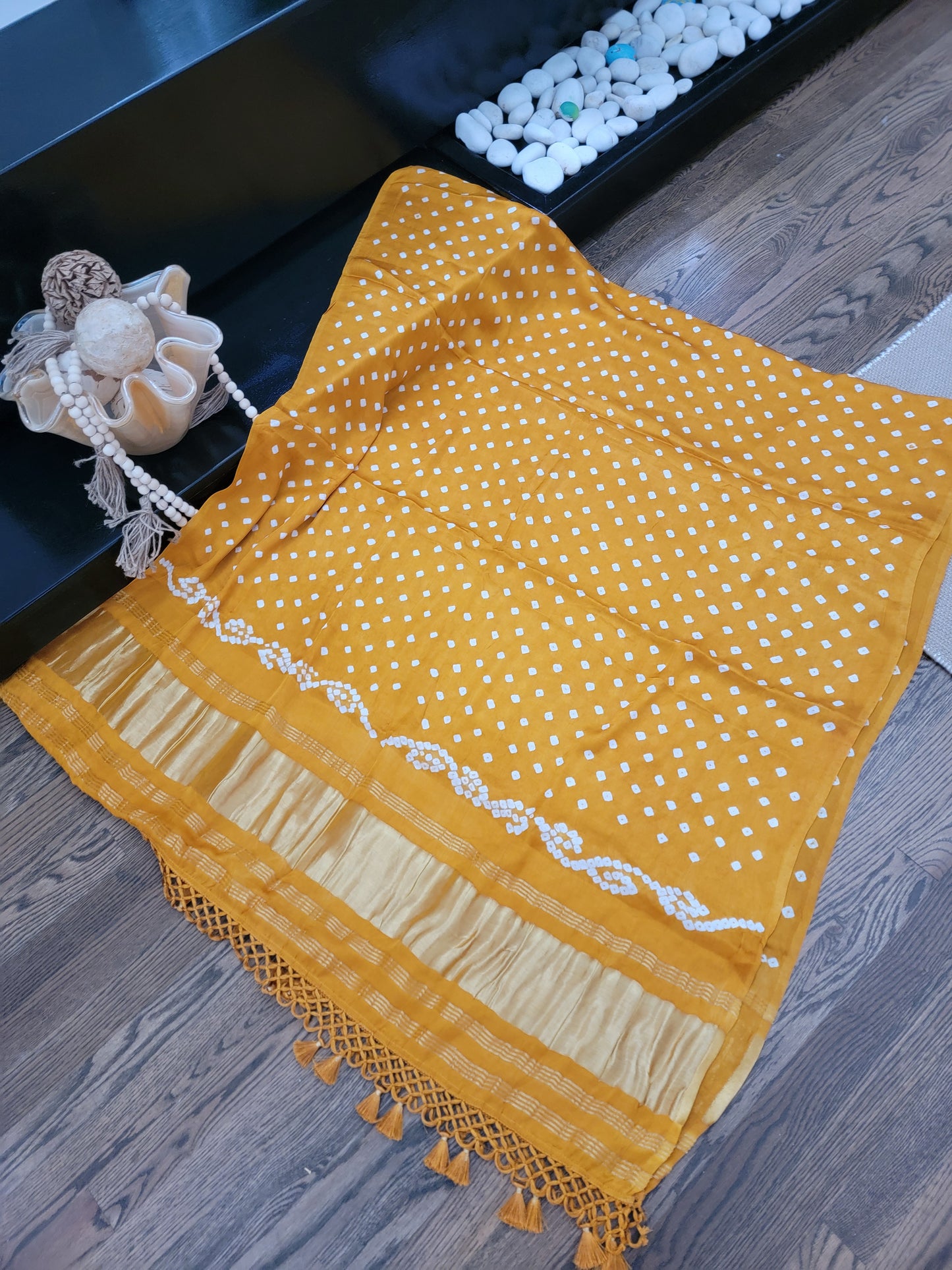 Bandhej Dupatta on Gaji Silk