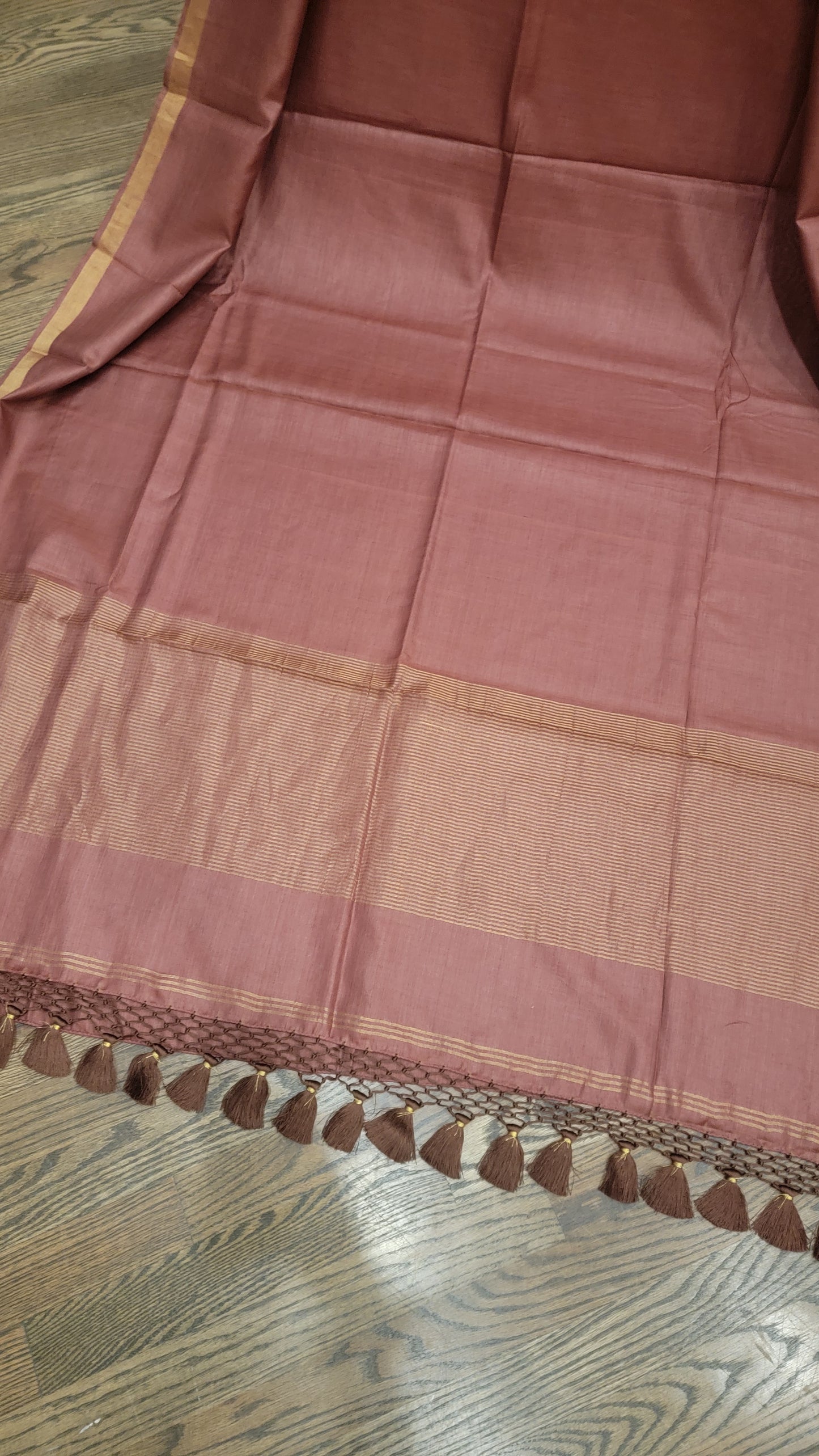 Brown – Mocha Elegance Kosa Silk Saree