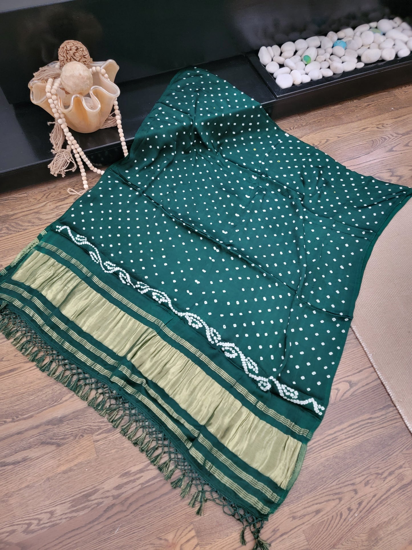 Bandhej Dupatta on Gaji Silk