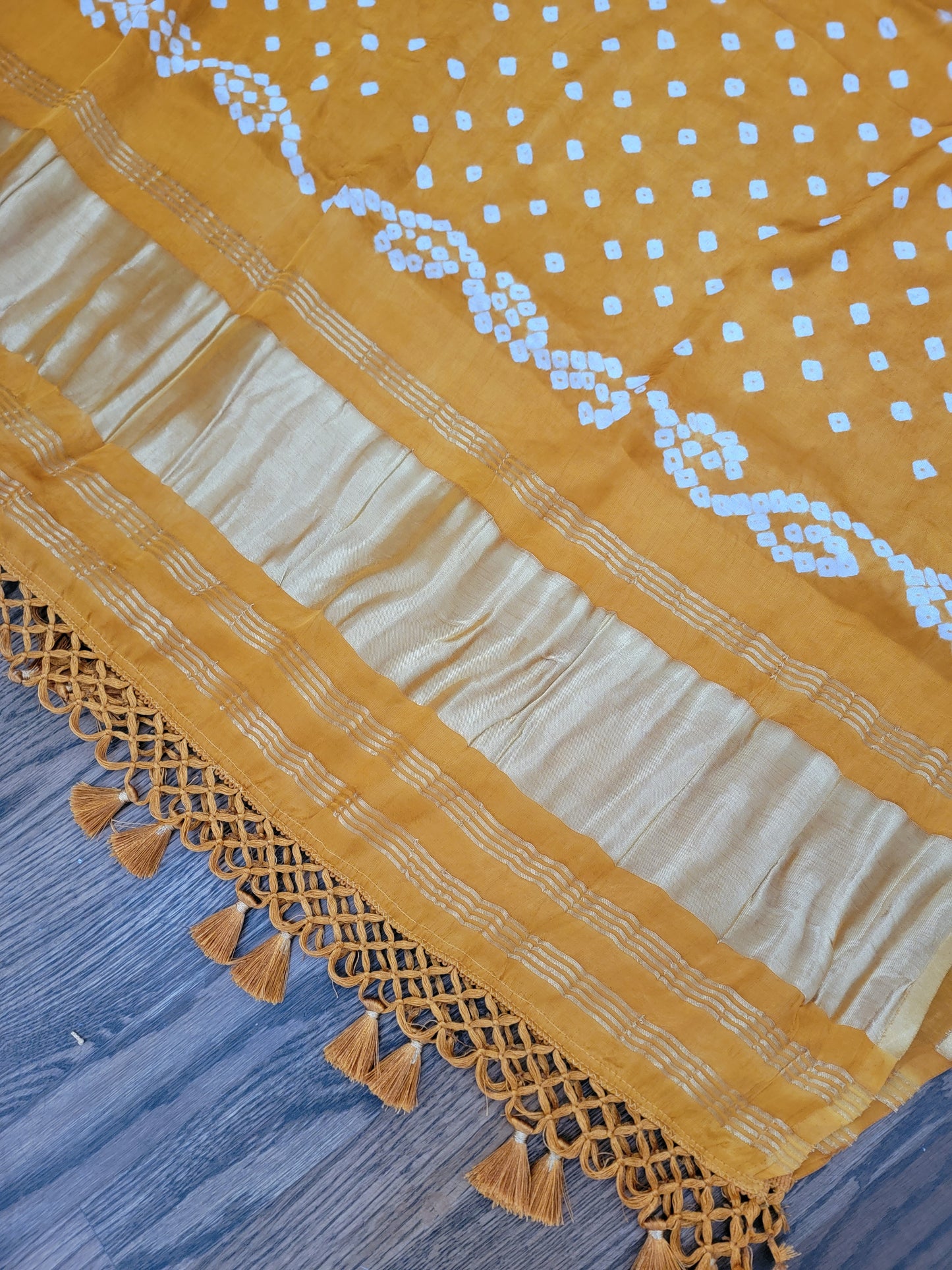 Bandhej Dupatta on Gaji Silk