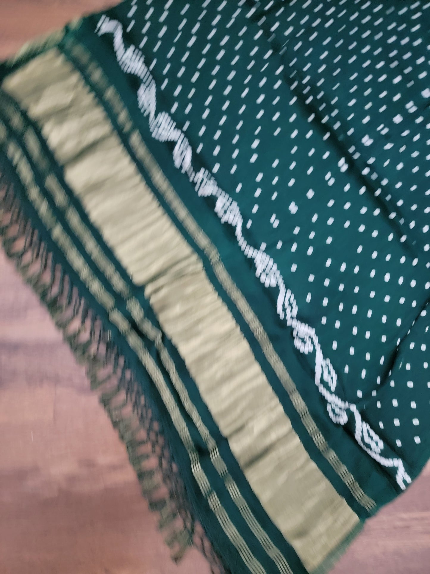 Bandhej Dupatta on Gaji Silk