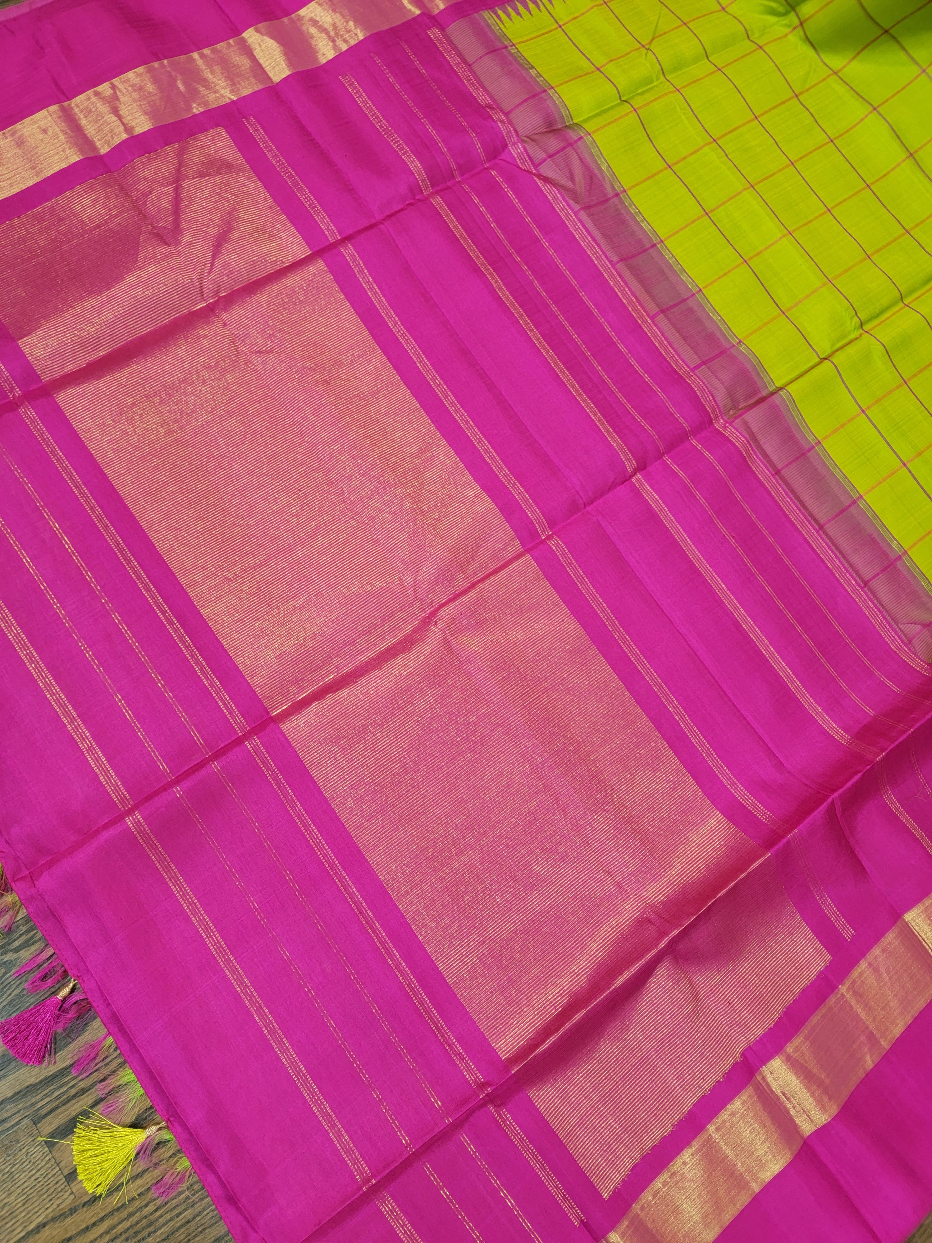 Pink Pure Arni Silk Saree With Blouse Piece - 8000000838537L6 | Indian Silk  House Agencies